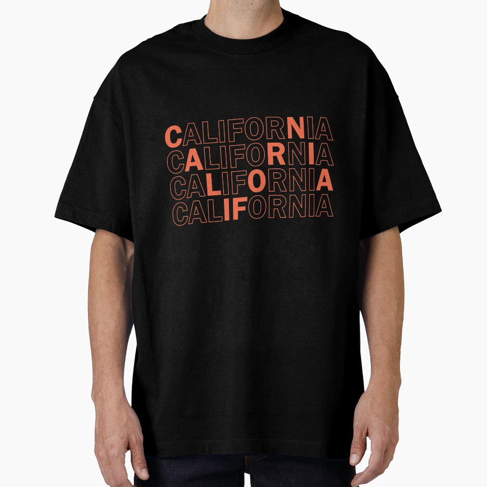 Text California T-Shirt - Fun Novelty Design for Adults - T-Shirt, Sweatshirt, Hoodie