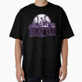 Purple Seattle Baseball Cityscape T-Shirt - Streetwear Style for Adults - T-Shirt, Sweatshirt, Hoodie