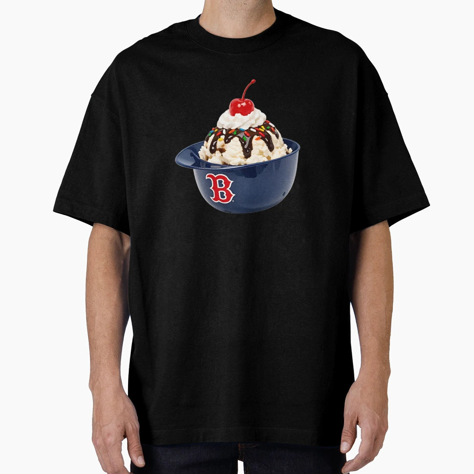 Boston Baseball Ice Cream T-Shirt - Fun Novelty Design Unisex - T-Shirt, Sweatshirt, Hoodie