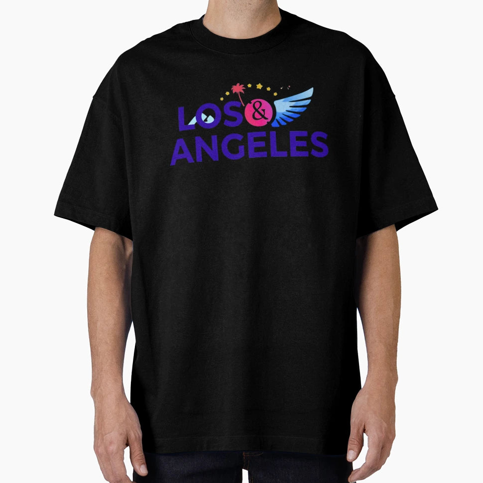 Los Angeles Angels Wings Modern Logo T-Shirt - Custom Art Print Men Women - T-Shirt, Sweatshirt, Hoodie