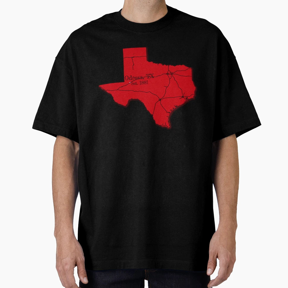 Odessa Tx Red T-Shirt - Minimalist Print Men Women - T-Shirt, Sweatshirt, Hoodie