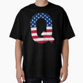 Letter Q Capital Alphabet American T-Shirt - Casual Everyday Wear Unisex - T-Shirt, Sweatshirt, Hoodie