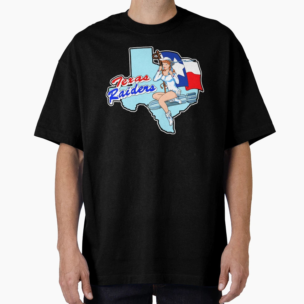 Texas Raiders B 17 Nose Art T-Shirt - Unique Graphic Unisex - T-Shirt, Sweatshirt, Hoodie