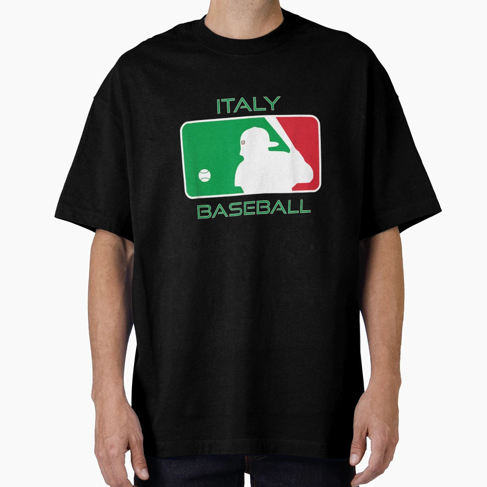 Italy Baseball Italian Flag Sports T-Shirt - Fun Novelty Design Men Women - T-Shirt, Sweatshirt, Hoodie
