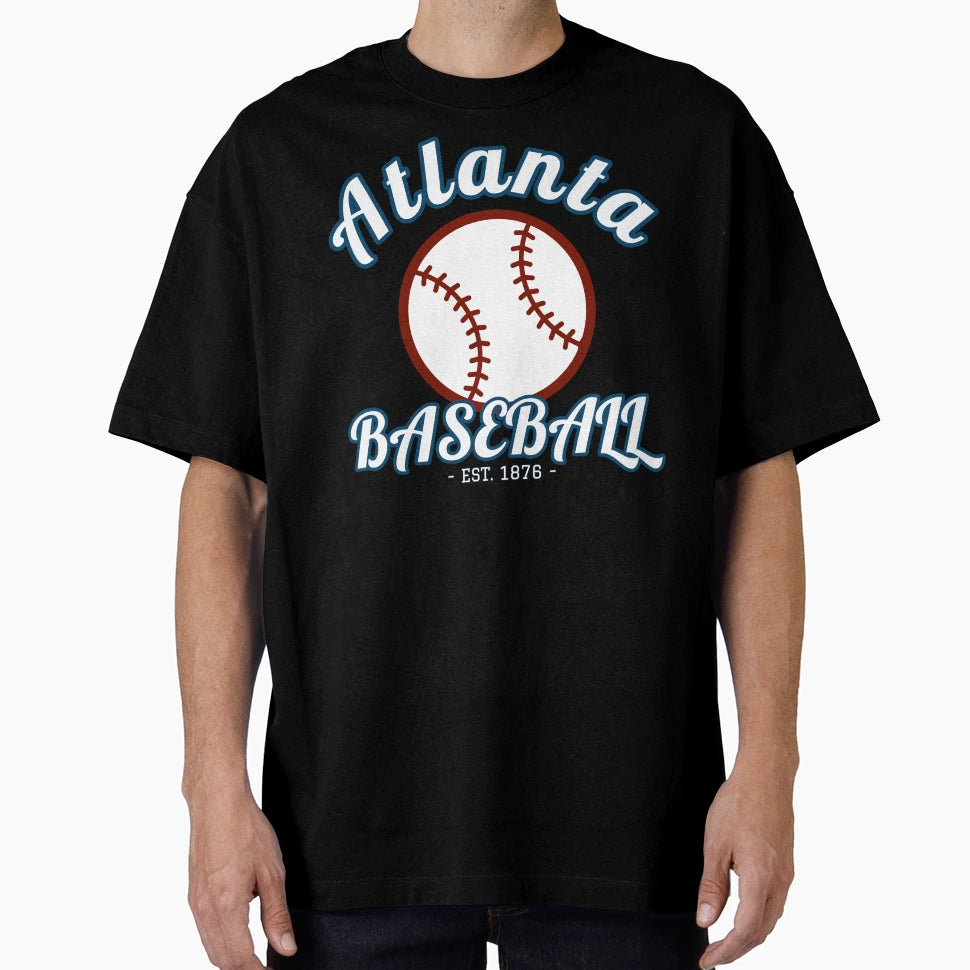 Atlanta Georgia Baseball Home Run T-Shirt - Minimalist Print Unisex - T-Shirt, Sweatshirt, Hoodie