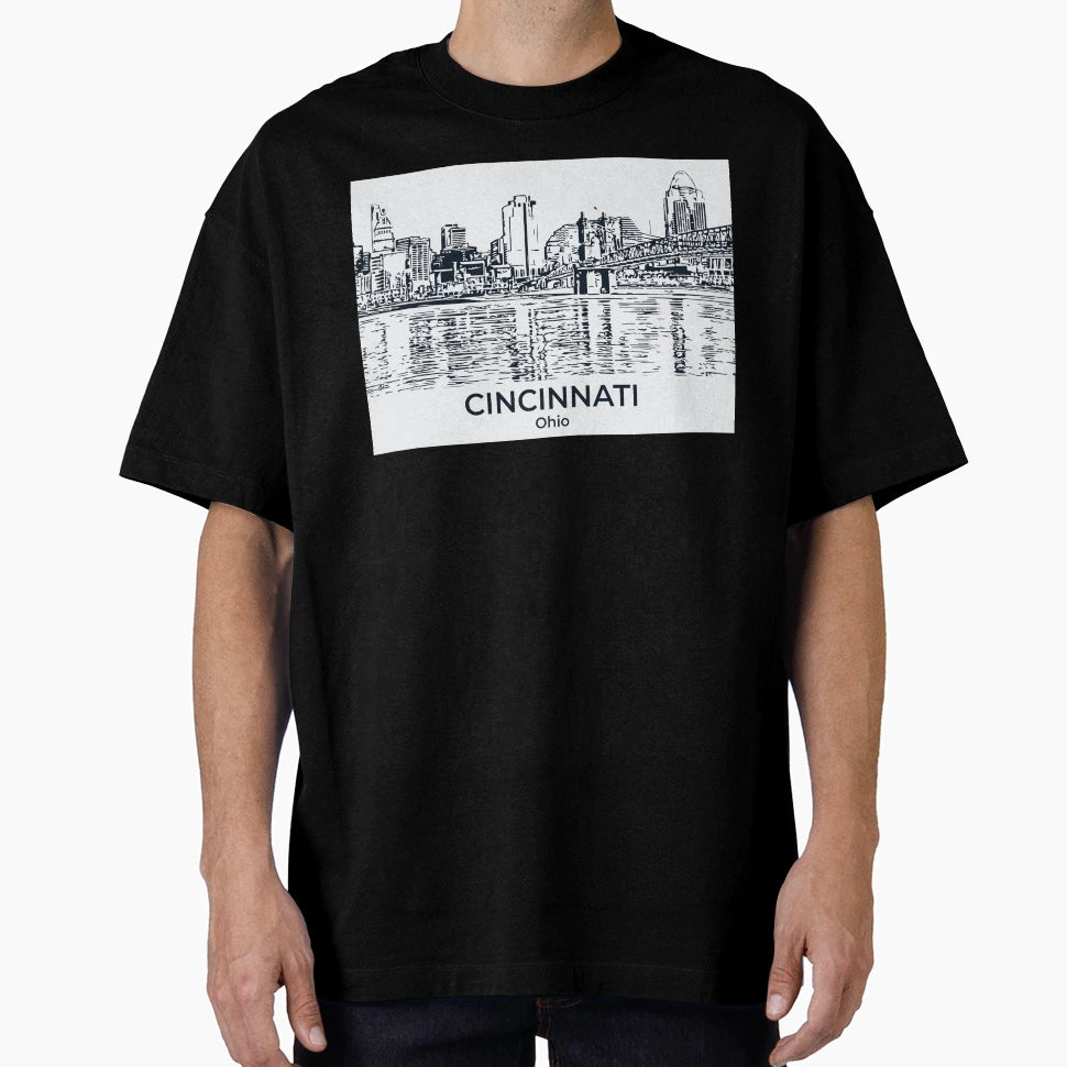 Cincinnati Ohio T-Shirt - Minimalist Print Unisex - T-Shirt, Sweatshirt, Hoodie