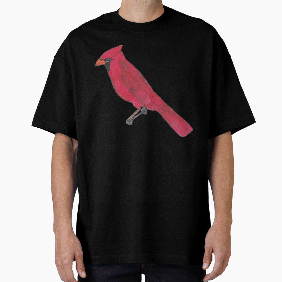 Northern Cardinal Bird Illustration T-Shirt - Novelty Apparel Men Women - T-Shirt, Sweatshirt, Hoodie
