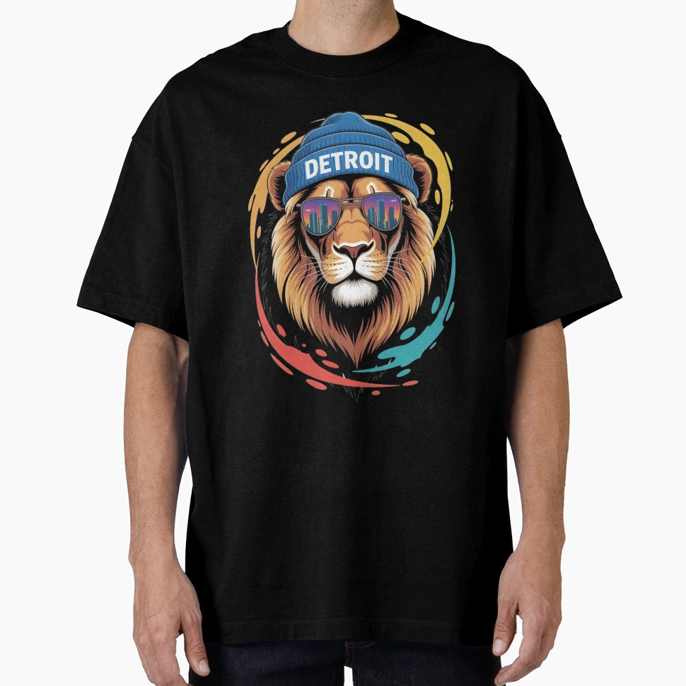 Detroit Lions Head T-Shirt - Graphic Print Men Women - T-Shirt, Sweatshirt, Hoodie