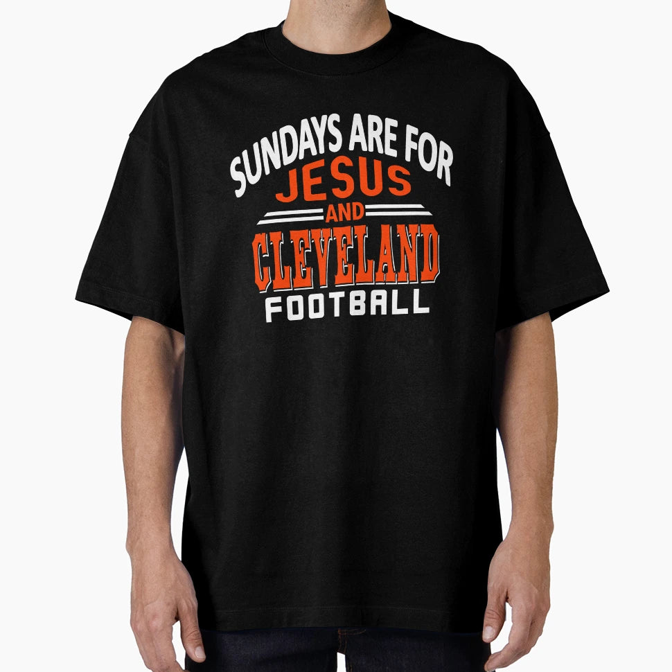 Cleveland Football Fan Sundays And T-Shirt - Fun Novelty Design for Adults - T-Shirt, Sweatshirt, Hoodie