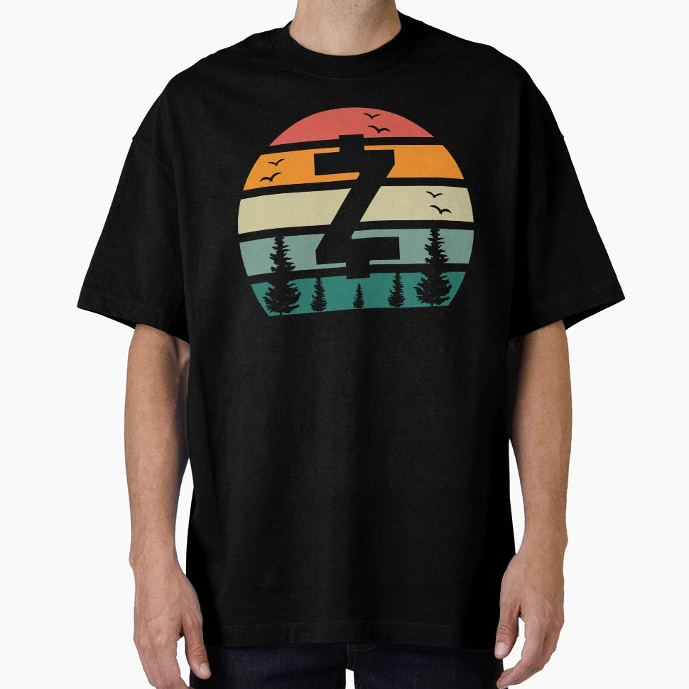 Zcash Zec Crypto Sunset T-Shirt - Streetwear Style Unisex - T-Shirt, Sweatshirt, Hoodie