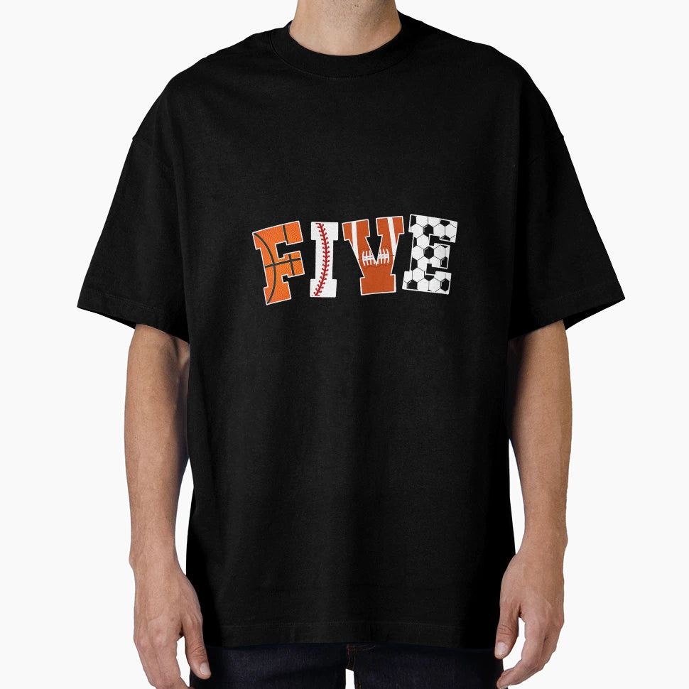 5Th Birthday Sports Birthday Party 5 T-Shirt - Novelty Apparel for Adults - T-Shirt, Sweatshirt, Hoodie