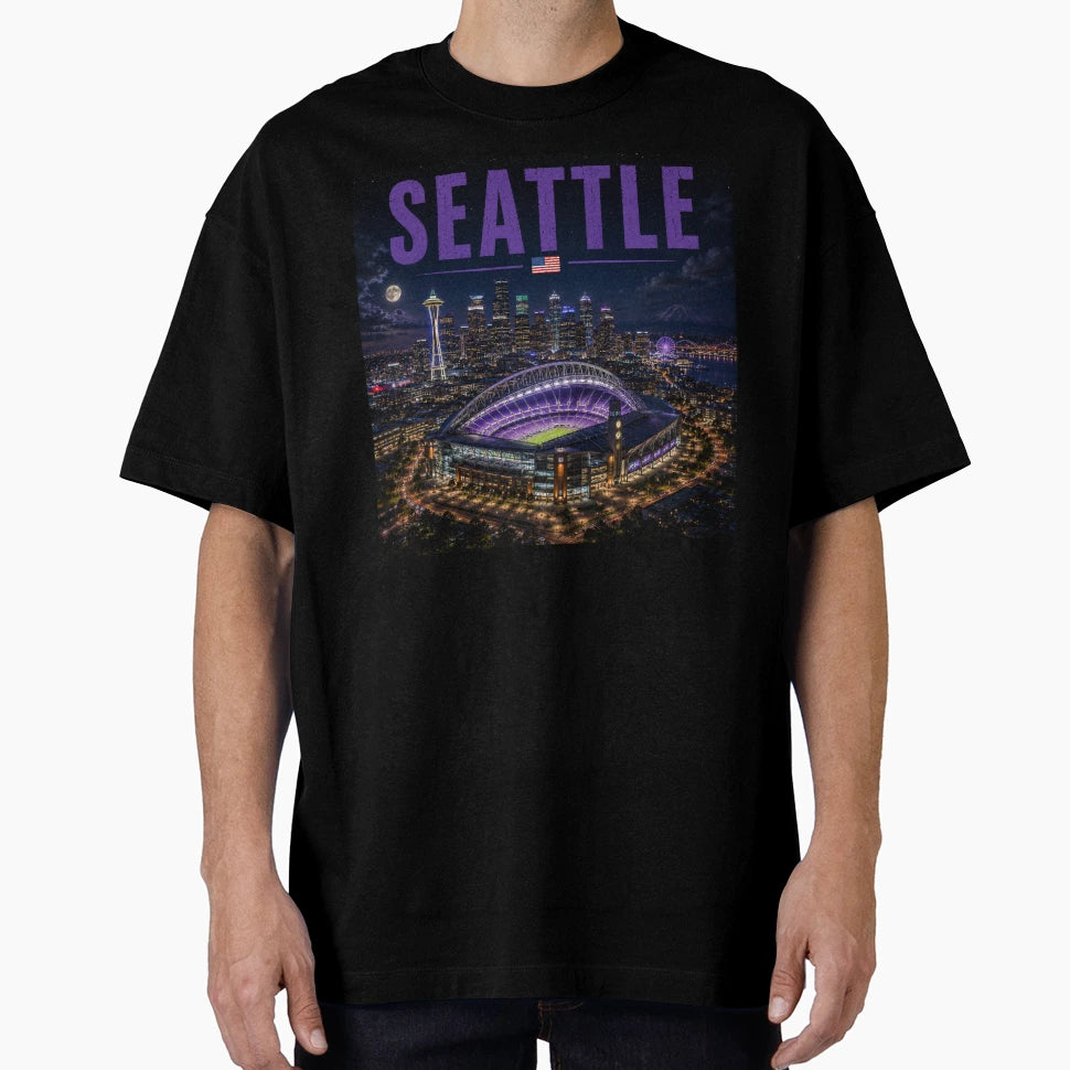 Seattle Cinematic Stadium T-Shirt - Unique Graphic Unisex - T-Shirt, Sweatshirt, Hoodie