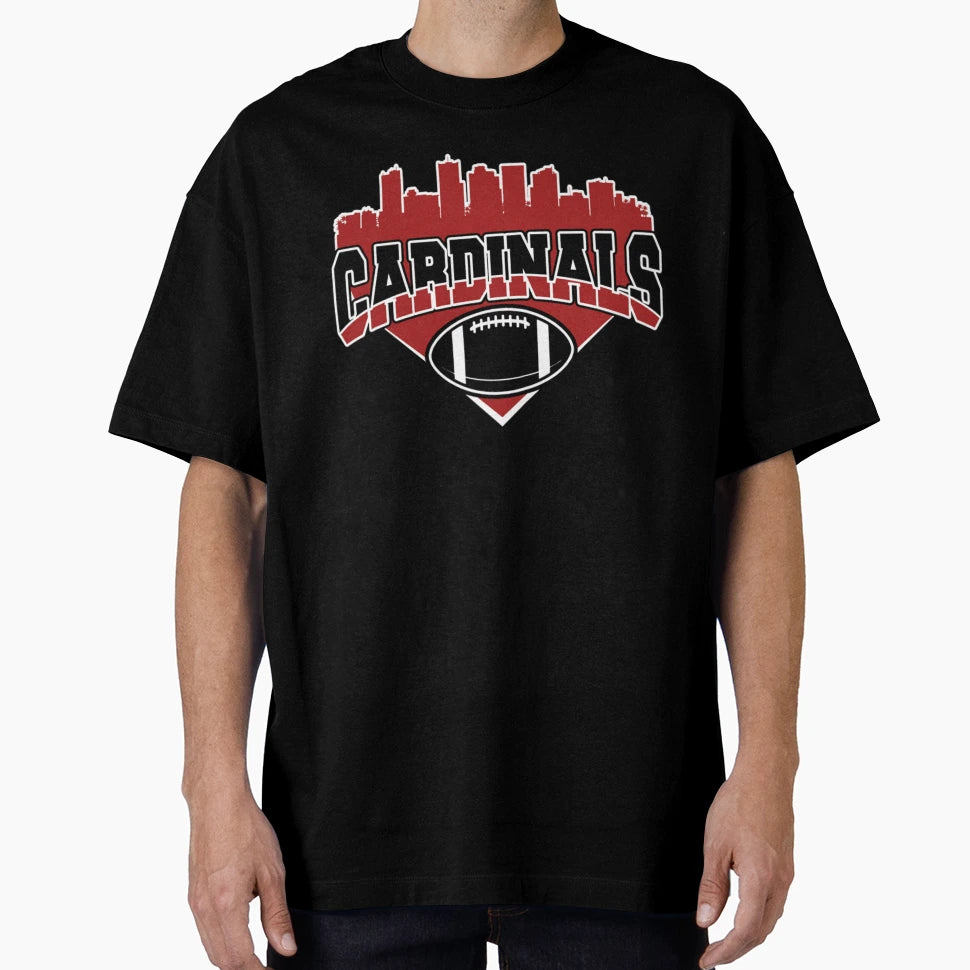 Cardinals Football Skyline T-Shirt - Casual Everyday Wear Men Women - T-Shirt, Sweatshirt, Hoodie