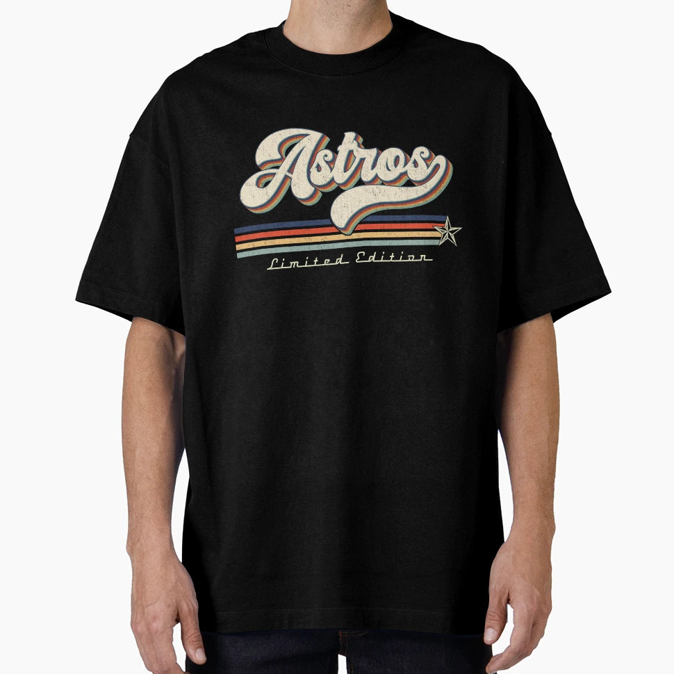 Astros Script T-Shirt - Minimalist Print Men Women - T-Shirt, Sweatshirt, Hoodie