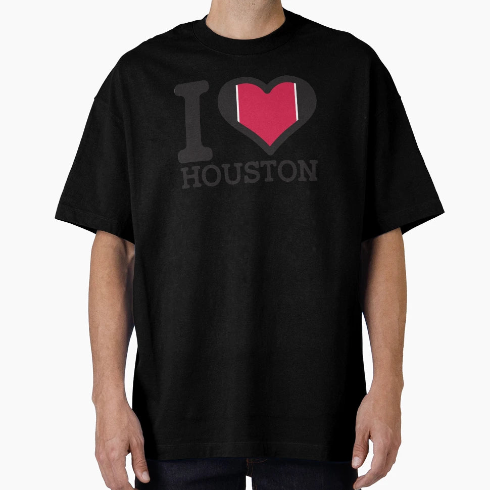 I Love Houston Basketball Fan T-Shirt - Trendy Graphic Men Women - T-Shirt, Sweatshirt, Hoodie