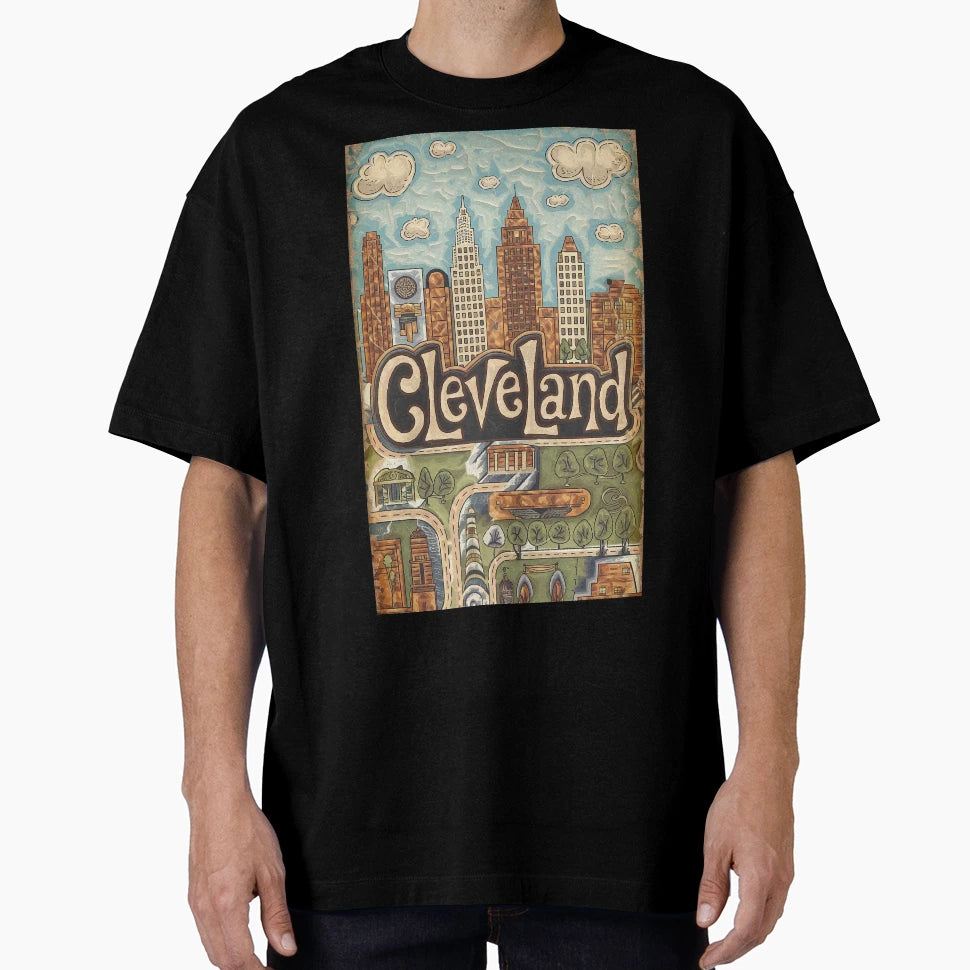 Cleveland City Whimsical T-Shirt - Casual Everyday Wear Men Women - T-Shirt, Sweatshirt, Hoodie