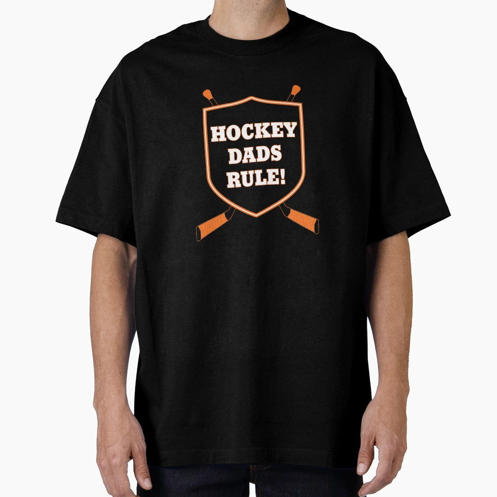 Hockey Dads Rule Anaheim Duck Colors T-Shirt - Trendy Graphic Unisex - T-Shirt, Sweatshirt, Hoodie