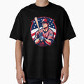 Usa American Baseball Player Softball T-Shirt - Custom Art Print Unisex - T-Shirt, Sweatshirt, Hoodie