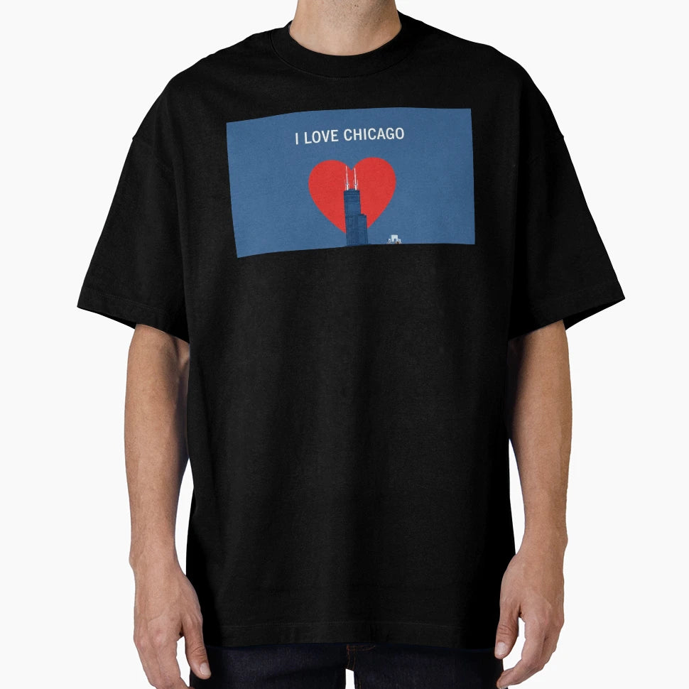 I Love Chicago T-Shirt - Aesthetic Graphic Unisex - T-Shirt, Sweatshirt, Hoodie