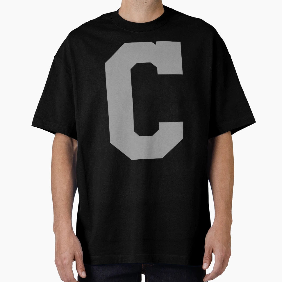 Alphabet Silver C Sports Letter C T-Shirt - Minimalist Print for Adults - T-Shirt, Sweatshirt, Hoodie