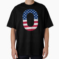 Letter O Capital Alphabet American Flag O T-Shirt - Novelty Apparel Unisex - T-Shirt, Sweatshirt, Hoodie