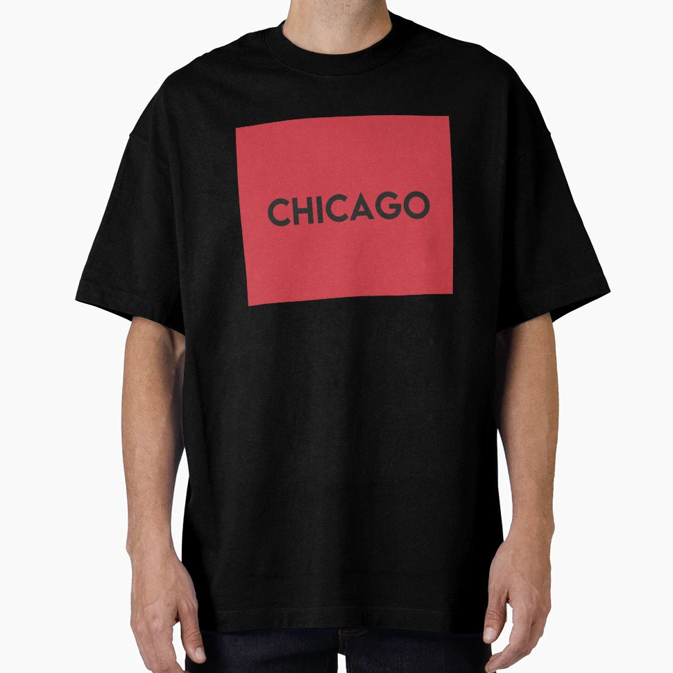 Chicago Red T-Shirt - Novelty Apparel Unisex - T-Shirt, Sweatshirt, Hoodie