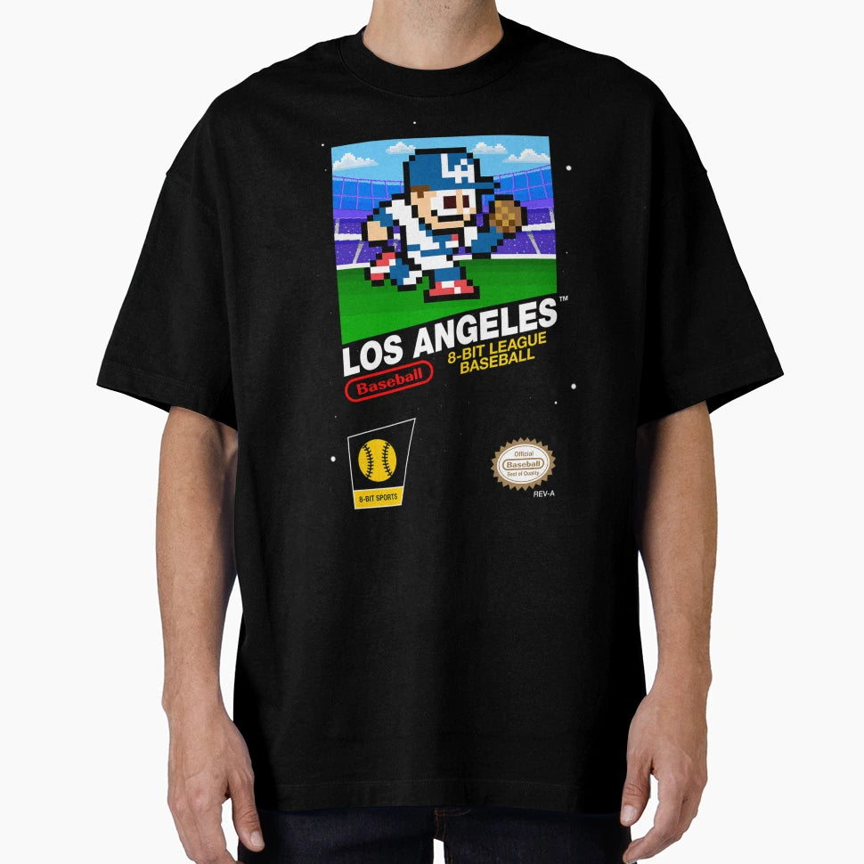Los Angeles 8 Bit Videogame Cart T-Shirt - Aesthetic Graphic for Adults - T-Shirt, Sweatshirt, Hoodie