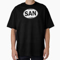 San San Diego California Oval Travel T-Shirt - Aesthetic Graphic Unisex - T-Shirt, Sweatshirt, Hoodie