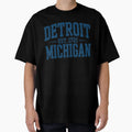 Detroit Michigan Typography Motor T-Shirt - Streetwear Style for Adults - T-Shirt, Sweatshirt, Hoodie