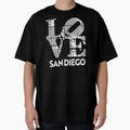 Love San Diego City Map From San T-Shirt - Custom Art Print Men Women - T-Shirt, Sweatshirt, Hoodie