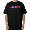 Atlanta Ga Overprint Typography Red And T-Shirt - Aesthetic Graphic Unisex - T-Shirt, Sweatshirt, Hoodie