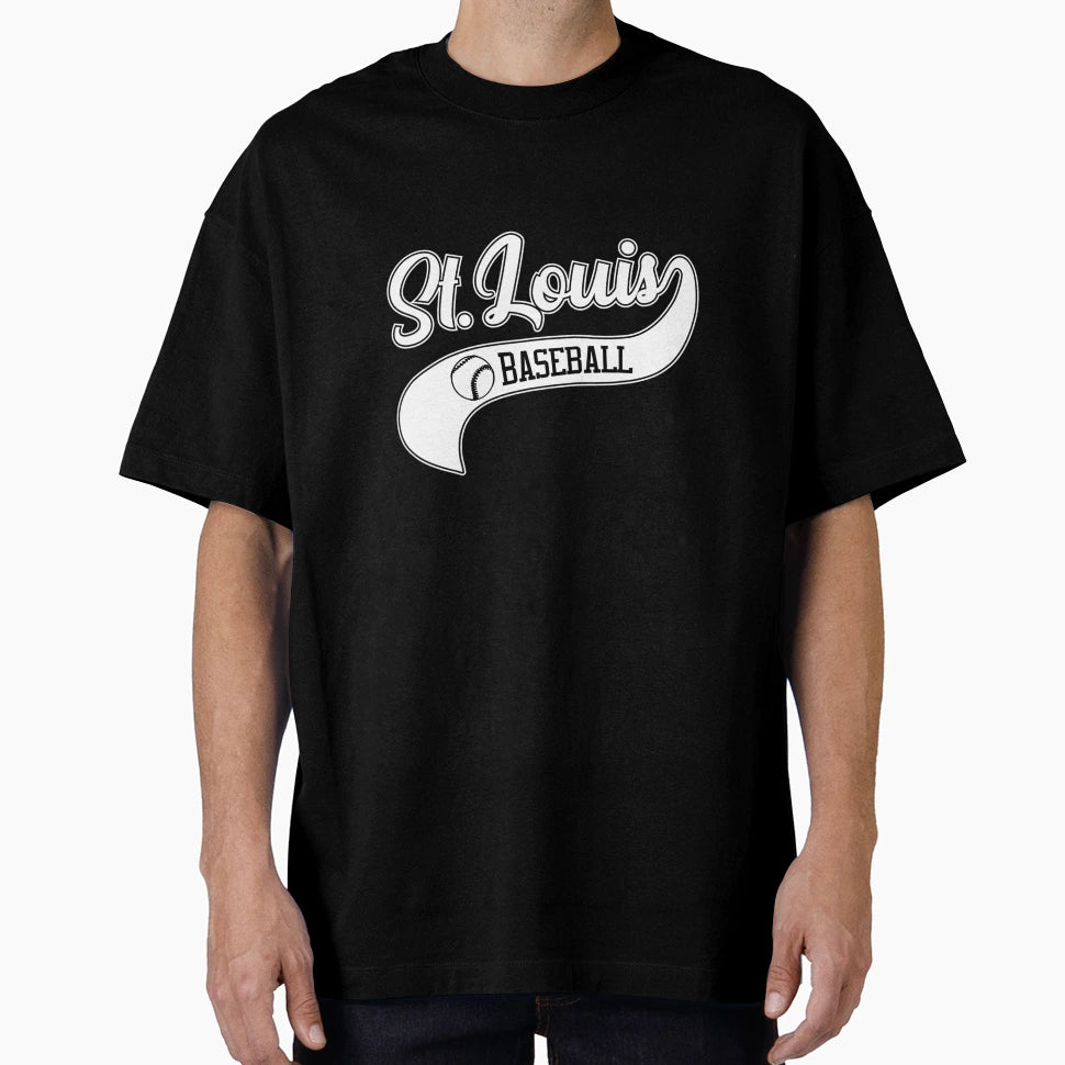 St Louis Baseball Swoosh T-Shirt - Minimalist Print Men Women - T-Shirt, Sweatshirt, Hoodie