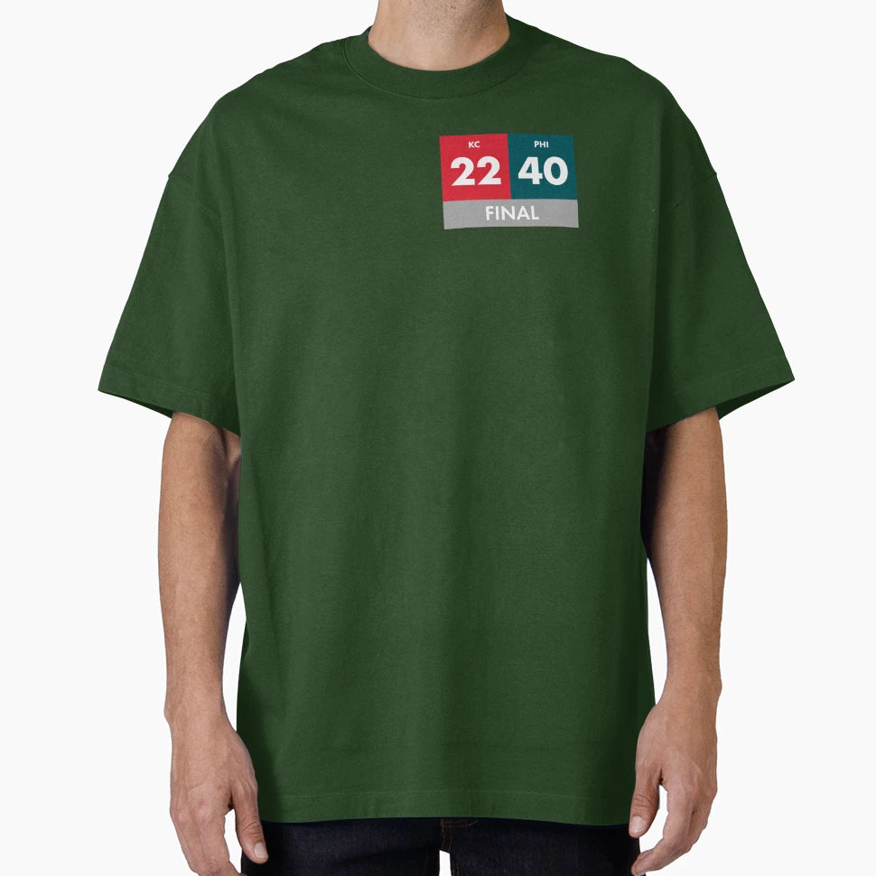 Super Bowl Lix Final Score T-Shirt - Trendy Graphic for Adults - T-Shirt, Sweatshirt, Hoodie