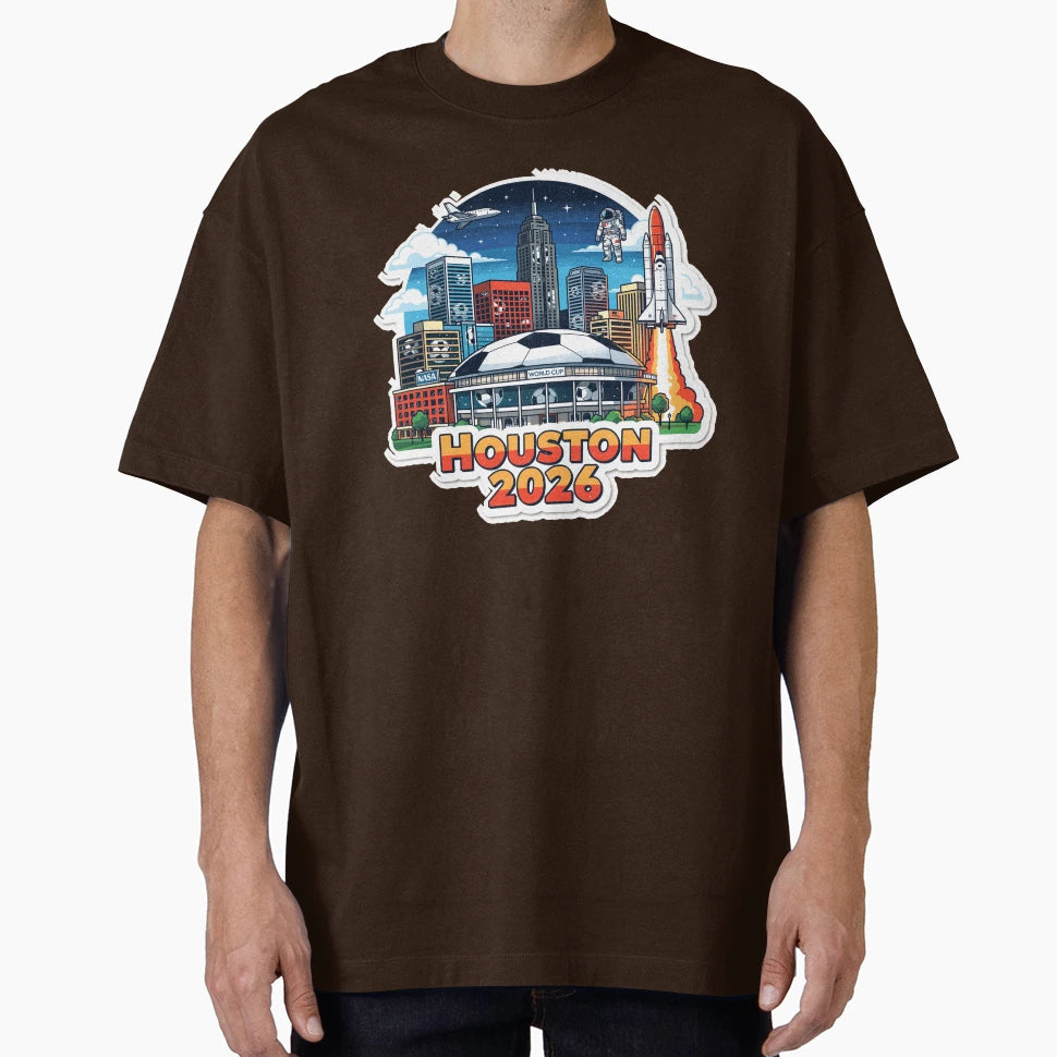 Houston 2026 Space City Soccer T-Shirt - Novelty Apparel for Adults - T-Shirt, Sweatshirt, Hoodie