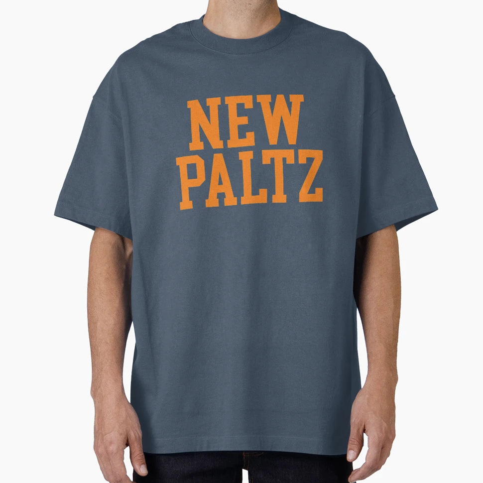 New Paltz Varsity Font Curved T-Shirt - Fun Novelty Design for Adults - T-Shirt, Sweatshirt, Hoodie