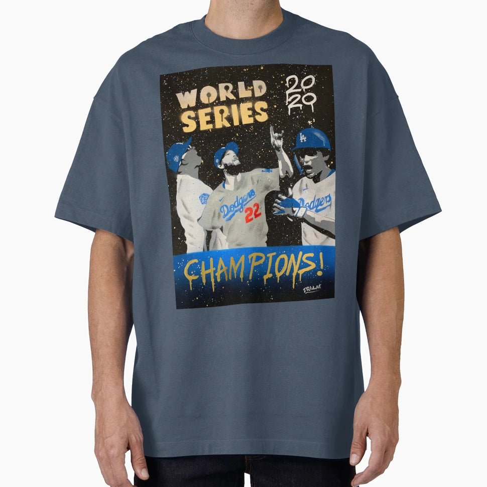 La 2020 Champions Baseball Graffiti Art T-Shirt - Custom Art Print Unisex - T-Shirt, Sweatshirt, Hoodie