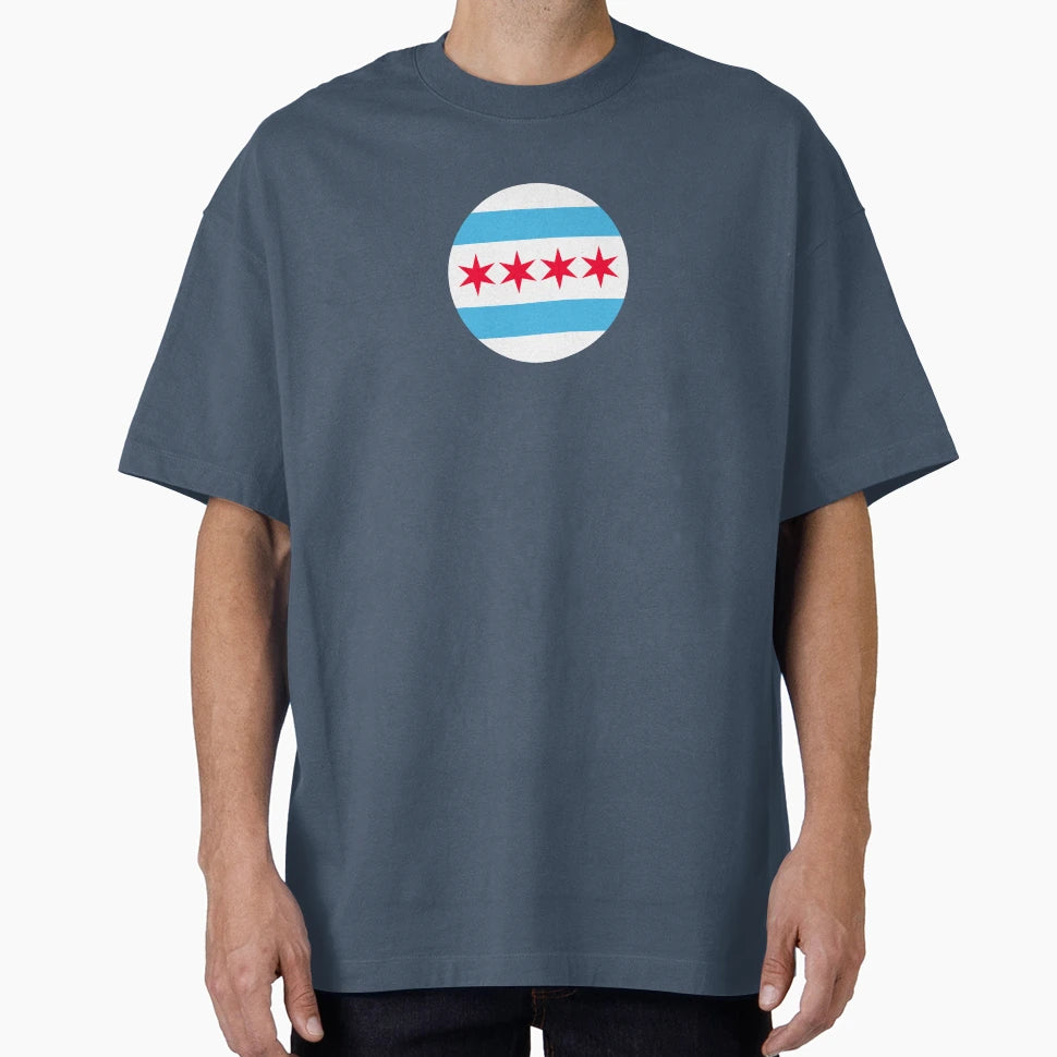 Chicago Flag Iconic Four Red Stars T-Shirt - Streetwear Style Unisex - T-Shirt, Sweatshirt, Hoodie
