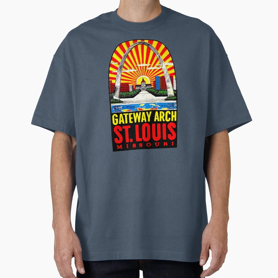 Gateway Arch St Louis Travel Decal T-Shirt - Aesthetic Graphic Men Women - T-Shirt, Sweatshirt, Hoodie