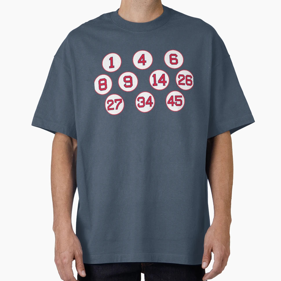 Boston Retired Numbers T-Shirt - Novelty Apparel Men Women - T-Shirt, Sweatshirt, Hoodie