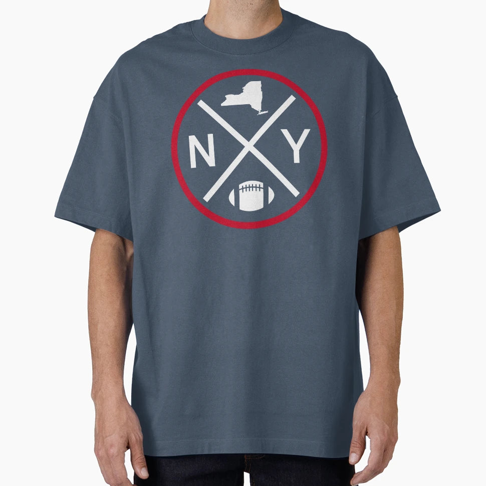 New York Football Emblem Ny T-Shirt - Unique Graphic for Adults - T-Shirt, Sweatshirt, Hoodie