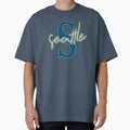 S Letter Distressed Seattle Sports Team T-Shirt - Novelty Apparel Unisex - T-Shirt, Sweatshirt, Hoodie