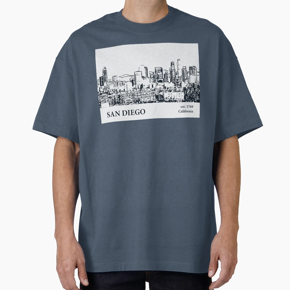 San Diego California T-Shirt - Minimalist Print for Adults - T-Shirt, Sweatshirt, Hoodie