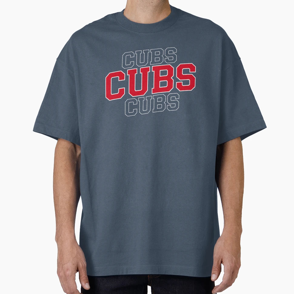 Cubs Baseball Typography Athletic T-Shirt - Aesthetic Graphic Men Women - T-Shirt, Sweatshirt, Hoodie