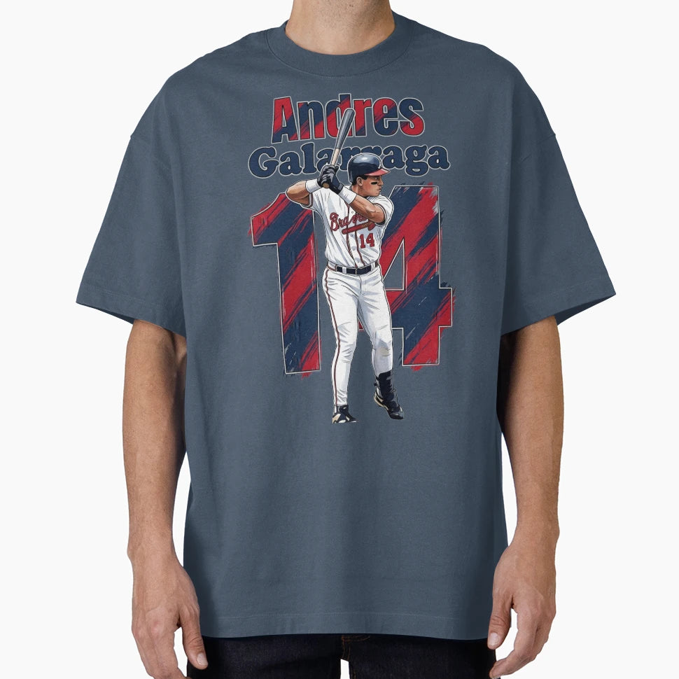 Andres Galarraga 14 Atlanta Baseball T-Shirt - Minimalist Print Men Women - T-Shirt, Sweatshirt, Hoodie