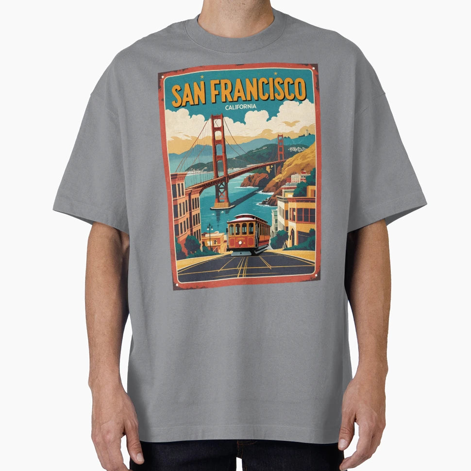 San Francisco California T-Shirt - Custom Art Print for Adults - T-Shirt, Sweatshirt, Hoodie
