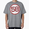 Jonathan Papelbon 58 Jersey Number T-Shirt - Custom Art Print for Adults - T-Shirt, Sweatshirt, Hoodie