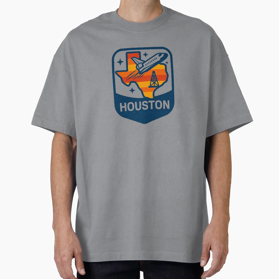 Houston Where Heritage Meets Horizon T-Shirt - Fun Novelty Design Unisex - T-Shirt, Sweatshirt, Hoodie