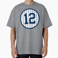 Wade Boggs 12 Jersey Number T-Shirt - Fun Novelty Design for Adults - T-Shirt, Sweatshirt, Hoodie