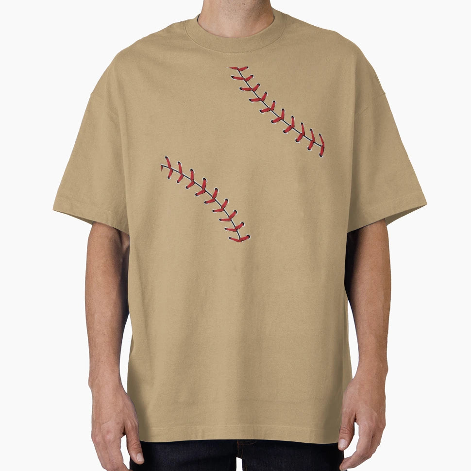 Baseball Lace Stitches T-Shirt - Minimalist Print Unisex - T-Shirt, Sweatshirt, Hoodie