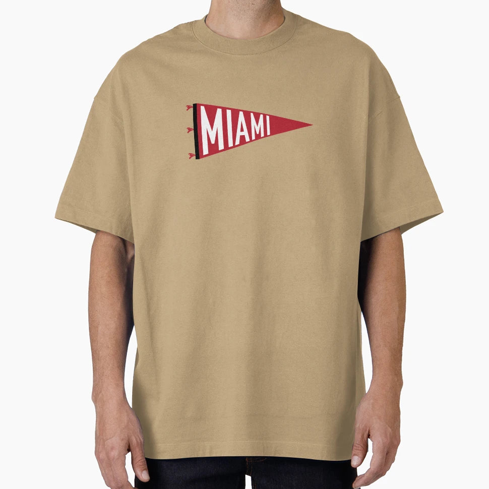 Miami Pennant T-Shirt - Minimalist Print Unisex - T-Shirt, Sweatshirt, Hoodie